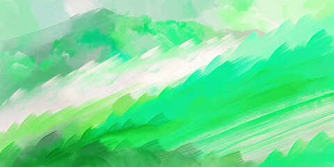 Fototapeta na wymiar abstract art background in green theme