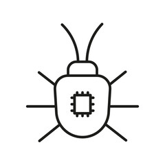 Geometric representation of abstract bug using shapes in illustration