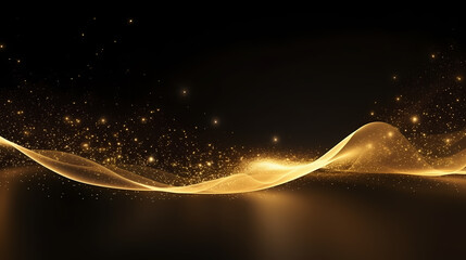Obraz premium Award ceremony background, golden glitter light effect decoration and bokeh