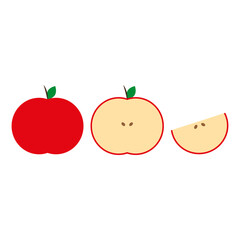 Fresh and vibrant fruit, assorted apples displayed on a white background