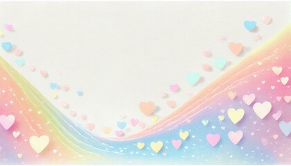 Rainbow coloured heart theme card