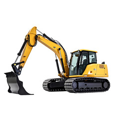 Excavator in Transparent Format