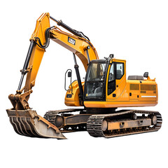Isolated Excavator without Background Interruptions
