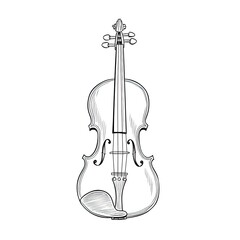 Fototapeta premium artistic outline of Violin
