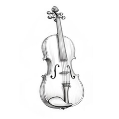 Fototapeta premium artistic outline of Violin