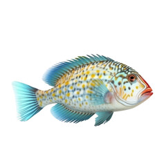 Fototapeta premium Wrasse fis PNG Cutout, Generative AI