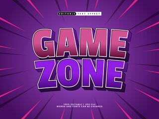 game zone editable text effect style