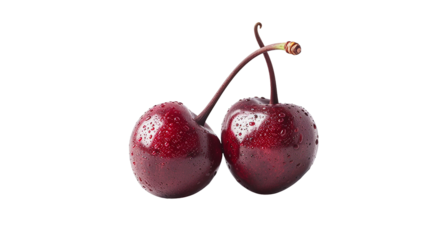 two cherries isolated on white