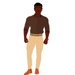 Young stylish black man in elegant style vector