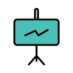 Chart Finance Invest Filled Outline Icon