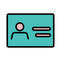 Identity Profile Card Filled Outline Icon