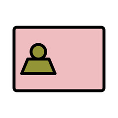 Identity Profile Card Filled Outline Icon