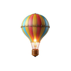 Obraz premium Colorful Hot Air Balloon With Light