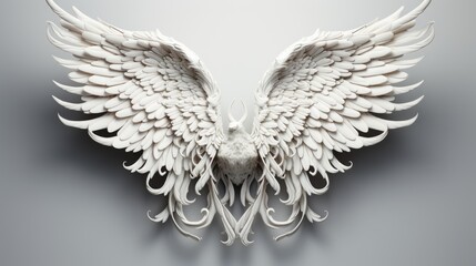 Fototapeta premium artistic outline of wings