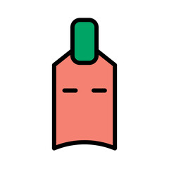 Diver Diving Fins Filled Outline Icon