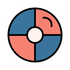 Safety Sailor Help Filled Outline Icon