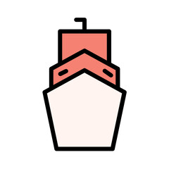 Sailor Sea Ship Filled Outline Icon
