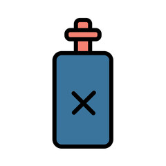 Rum Alcohol Bottle Filled Outline Icon