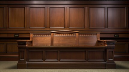 Fototapeta premium courtroom empty judge bench