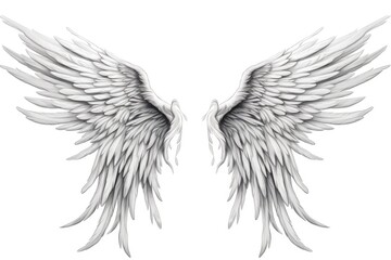 artistic outline of wings