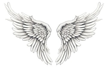 Fototapeta premium artistic outline of wings