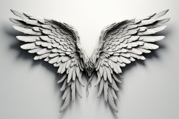 artistic outline of wings