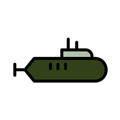 Fototapeta premium Boat Nautical Marine Filled Outline Icon