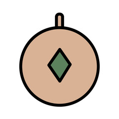 Obraz premium App Compass Essential Filled Outline Icon