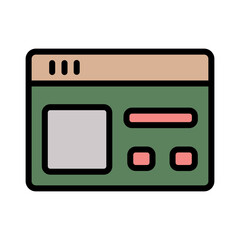 Obraz premium Page Website Grid Filled Outline Icon