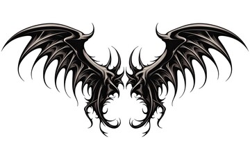 Naklejka premium artistic outline of wings