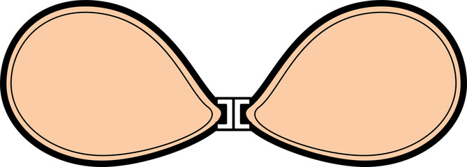 NuBra, Adhesive Bras, Nipple Cover icon underwear illustrations.