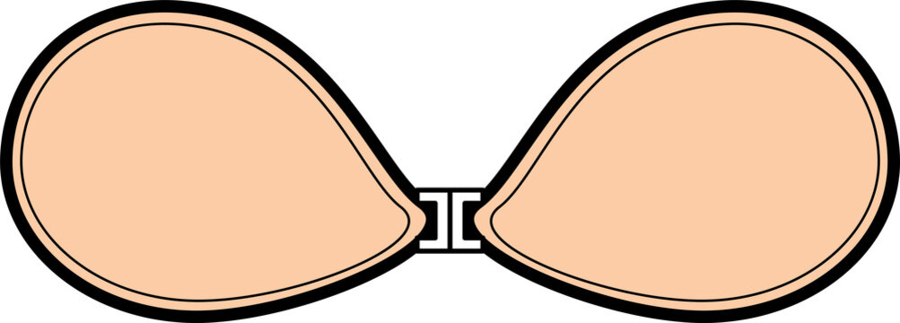 NuBra, Adhesive Bras, Nipple Cover icon underwear illustrations.