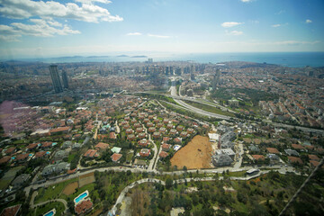 Fototapeta premium Arial View of Istanbul residential buildings 