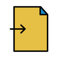 And Arrow File Filled Outline Icon