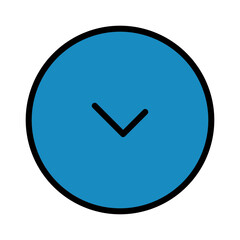 App Arrow Down Filled Outline Icon