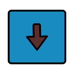 App Arrow Down Filled Outline Icon