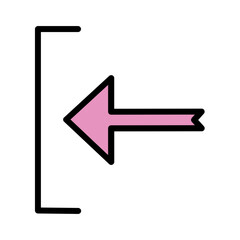 Arrows Direction Down Filled Outline Icon