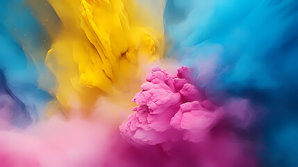 Obraz premium Happy Holi festival concept in India, colorful powder background