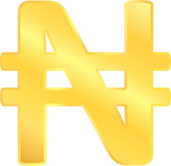 Fototapeta premium Gold coin naira Nigeria currency money icon sign symbol illustration vector clipart