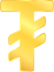 Fototapeta premium Luxury golden Mongolia Tughrik Currency symbol sign icon money financial concept flat illustration
