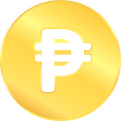 Obraz premium Gold coin of peso currency sign symbol money business and financial exchange concept illustration
