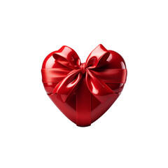 Red Heart Shaped Box With Bow