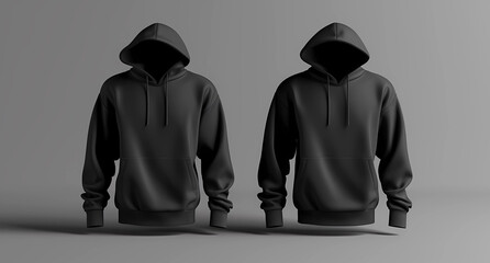 two black hoodie