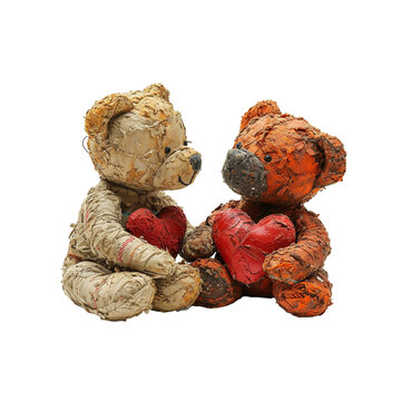 Teddy Bears Sitting Together