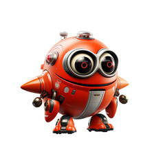 Orange Robot With Big Eyes and Nose