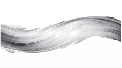 Brushstrokes of gray oil paint on white background. generative ai