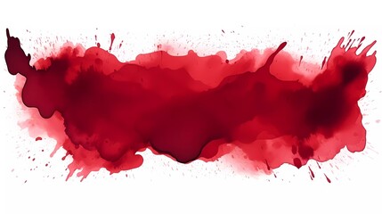 Brushstrokes of red oil paint on white background. generative ai