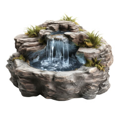 Rock Indoor fountain PNG Cutout, Generative AI