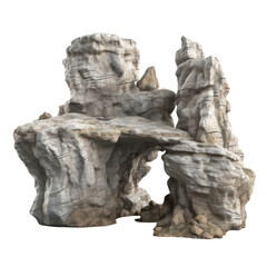 Fototapeta premium Rock Sculpture PNG Cutout, Generative AI