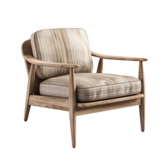 Fototapeta premium Wooden Accent chair PNG Cutout, Generative AI